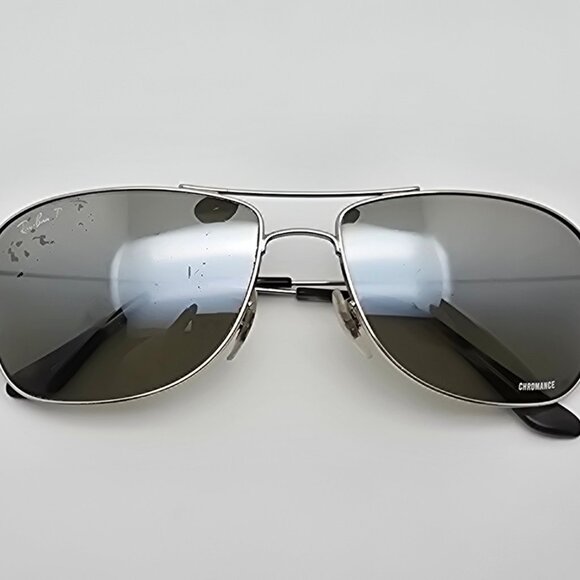 Ray-Ban RB3543 003/5J Chromance Silver Polarized Silver Miror Aviator Sunglasses - Picture 11 of 16